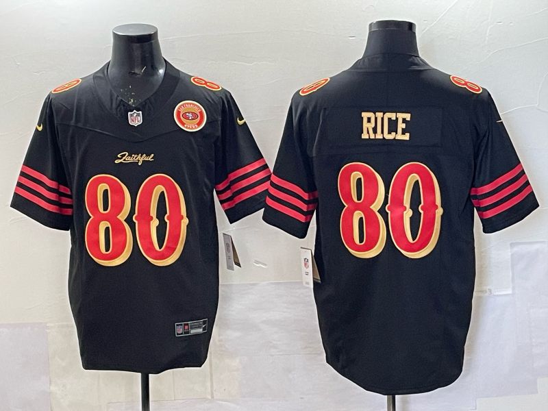 Men 2025 San Francisco 49ers #80 Rice black 5th generation Nike Limited NFL Jersey style  0019->pittsburgh steelers->NFL Jersey